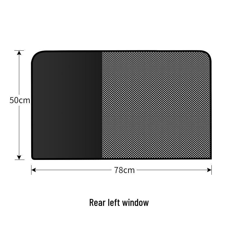 Magnetic Two-Tone Sunshade Curtains for Car Windows - Heat Insulation & Sun Protection