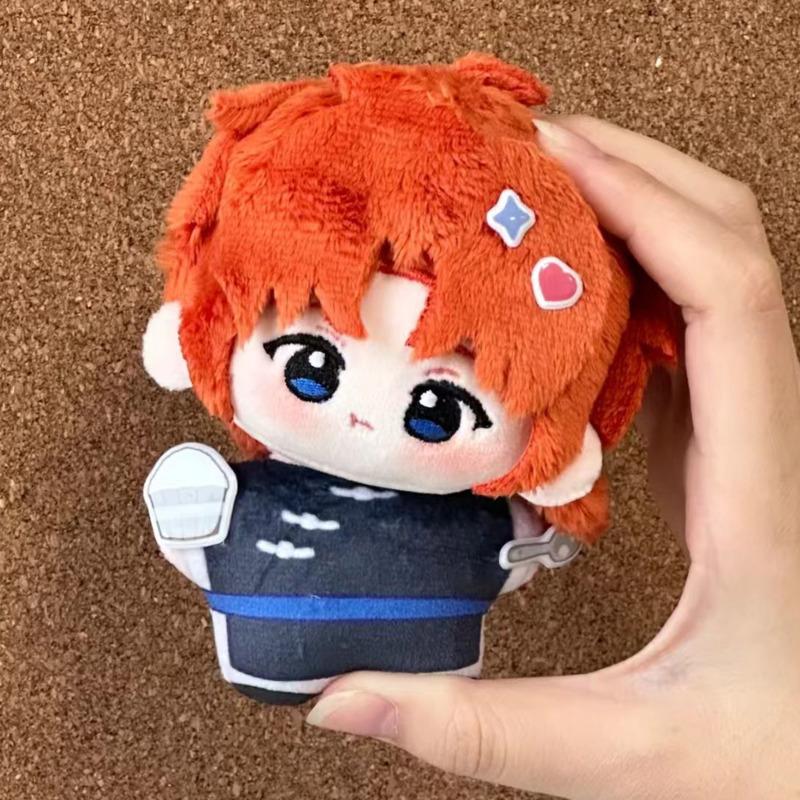 Anime Plushie Sakata Gintoki Doll 10Cm Cute Okita Sougo Doll Pendant Kagura Keychain With Headgear Anime Merchandise Gift