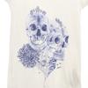 55DSL Skull French Sleeve T-shirt XXS White Women Used