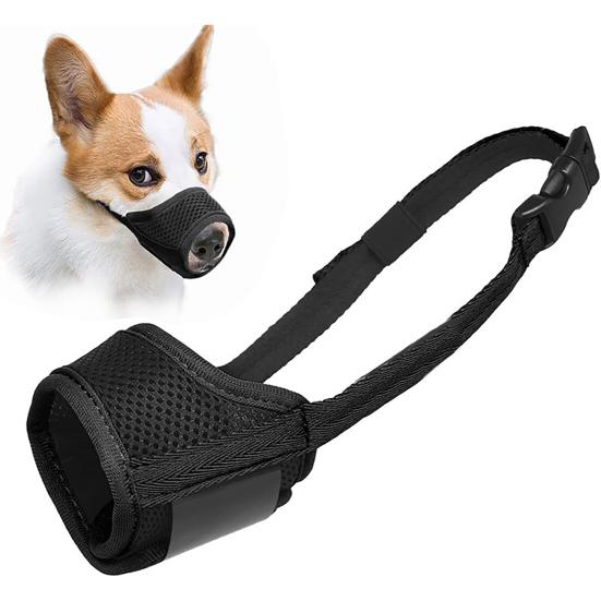 Yousheng Mesh Dog Muzzle Breathable Pet Mouth Guard with Adjustable Strap Dog Muzzle Prevents Biting Chewing Barking Allows Drinking Panting for Small