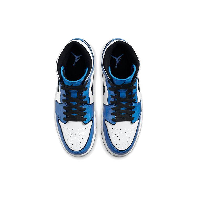 Air Jordan 1 Mid SE Signal Blue Pánské tenisky Bílá Černá DD6834-402