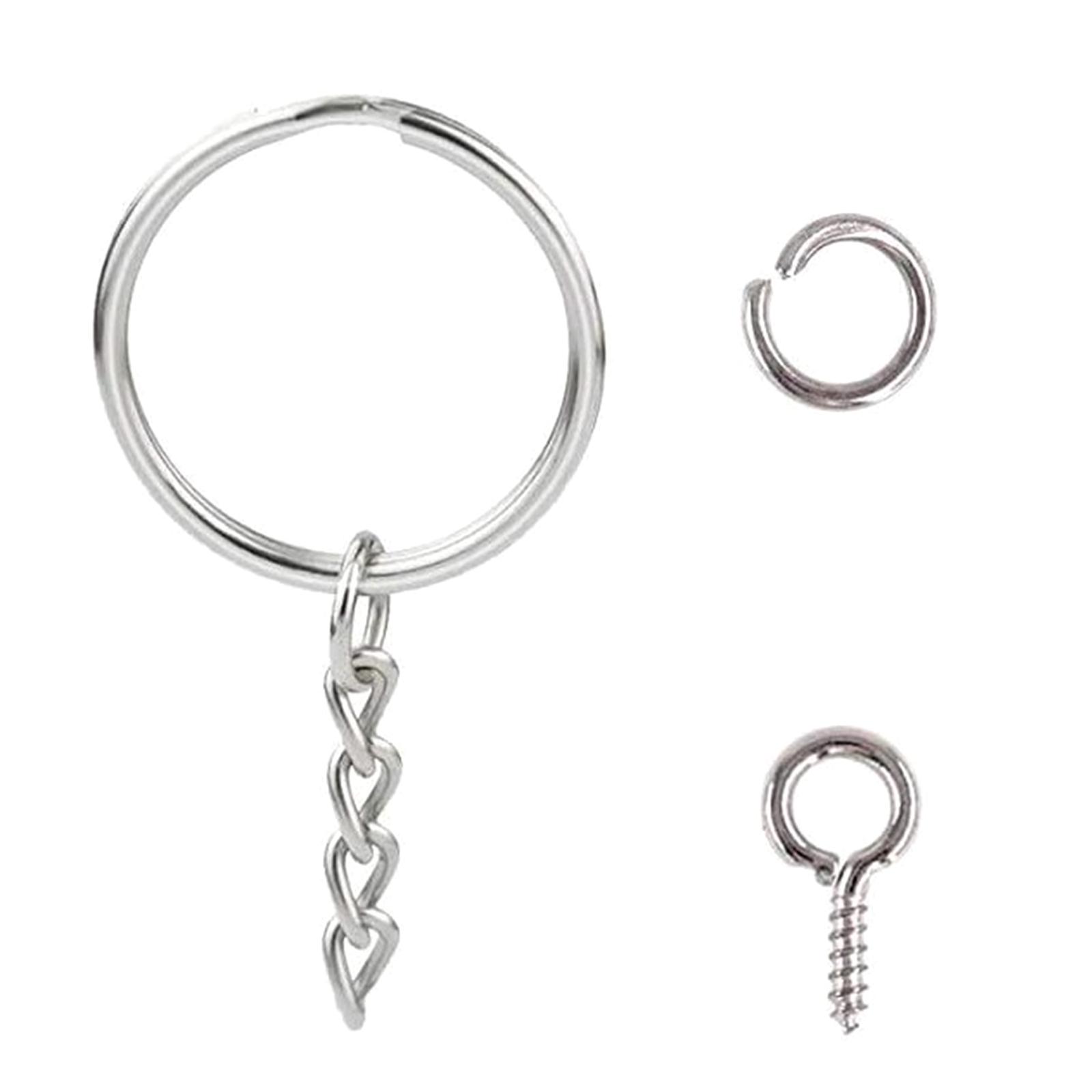 

360x Fashion Screw Eye Pins + for Key Chain Split for Key Rings with Chain + Open Jump Rings for Bag Lanyards 1