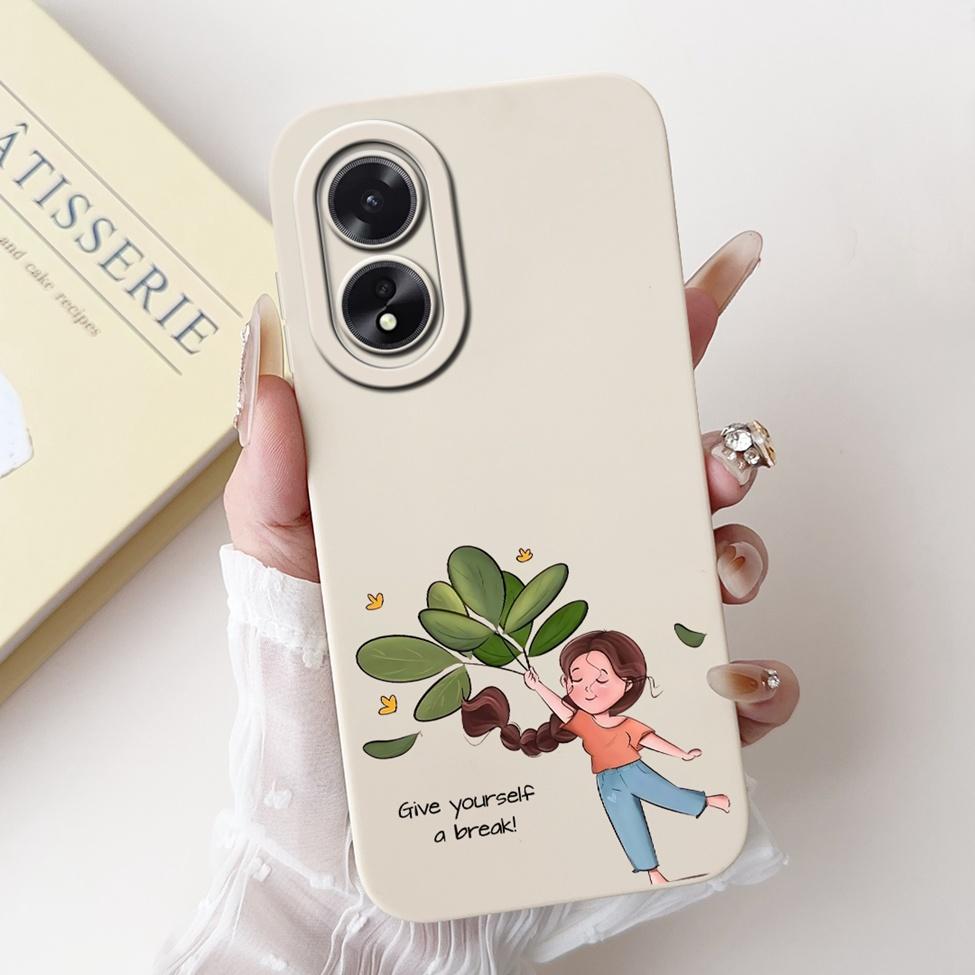 

For Oppo A18 CPH2591 Case A38 CPH2579 Silicone Fashion Luxury Cute Cartoon Cat Cool Painted Back Cover For Oppo A38 Phone Case Oppo A18
