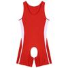 Men's Jockstrap Underwear One-piece Backless Leotard Sleeveless High Cut Wrestling Singlet Shorts