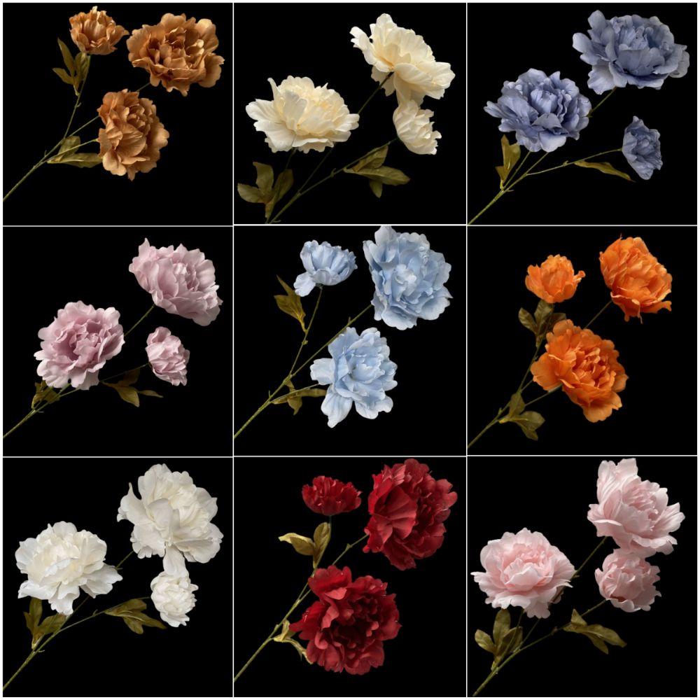 Silk Petals Lifelike Flowers Multicolor Faux Flower Peony Peony Artificial Flower  Wedding Ornament