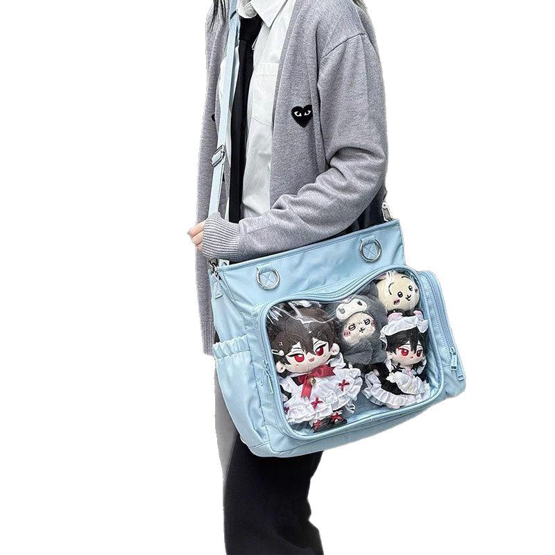 Schoolbag Three-purpose messenger bag Pain bag Large capacity tote bag Versatile shoulder bag Social animal commuter women's backpack