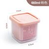Two-layer Mini Refrigerator Organizer Sealed Onion Fruit Food Drain Storage Box Container Gadget Inner Sieve Separable Boxes