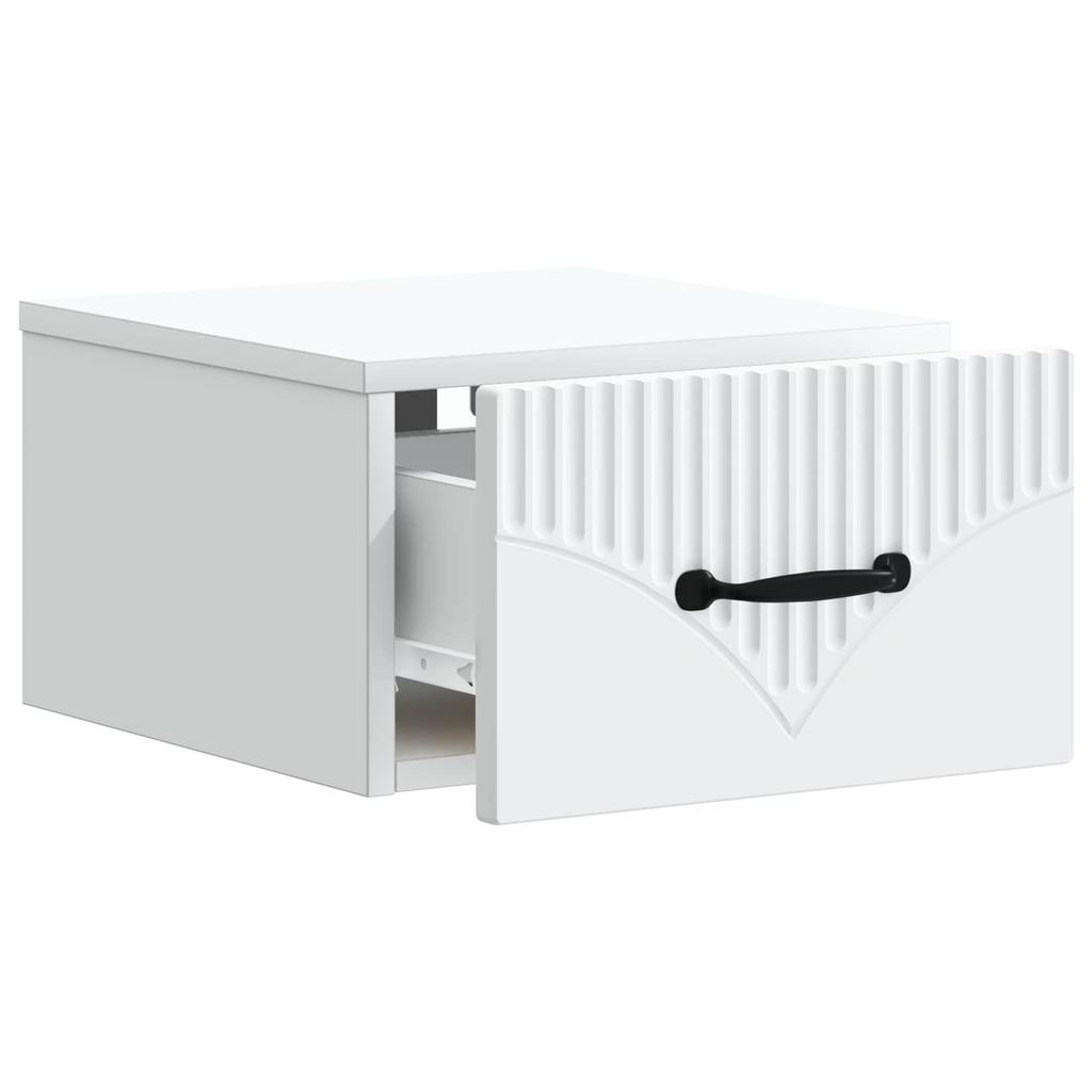 Wall Mounted Nightstand White 34.5 x 33 x 20 cm Engineered Wood
