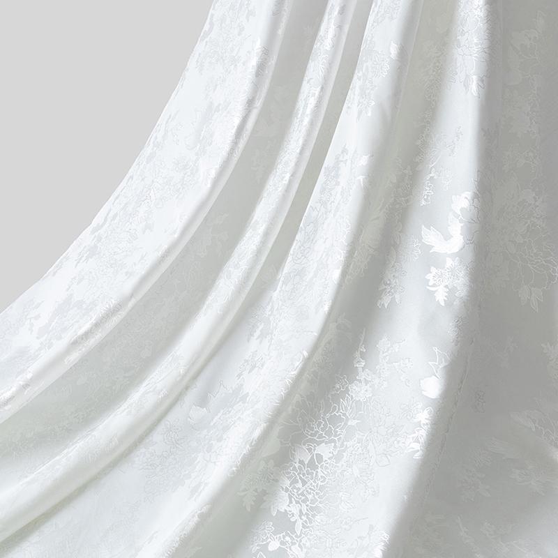 1M/Rotolo Tessuto Broccato in Poliestere per Artigianato Fai-da-te Tessuto Cinese Cheongsam Tessuto Imitazione Seta Jacquard Floreale Raso per Tappezzeria