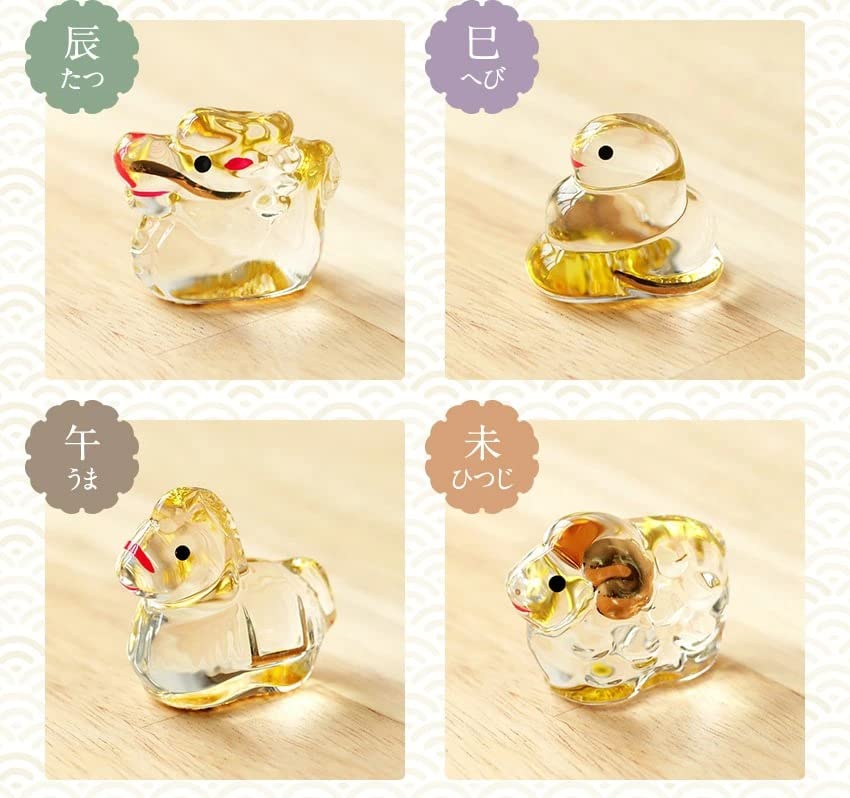 Osaka Choseido Zodiac New Perfect for Every Includes a Free Original Wooden Tag Glass Zodiac Ornament Figurine, Year's Decoration, Year, (Sent