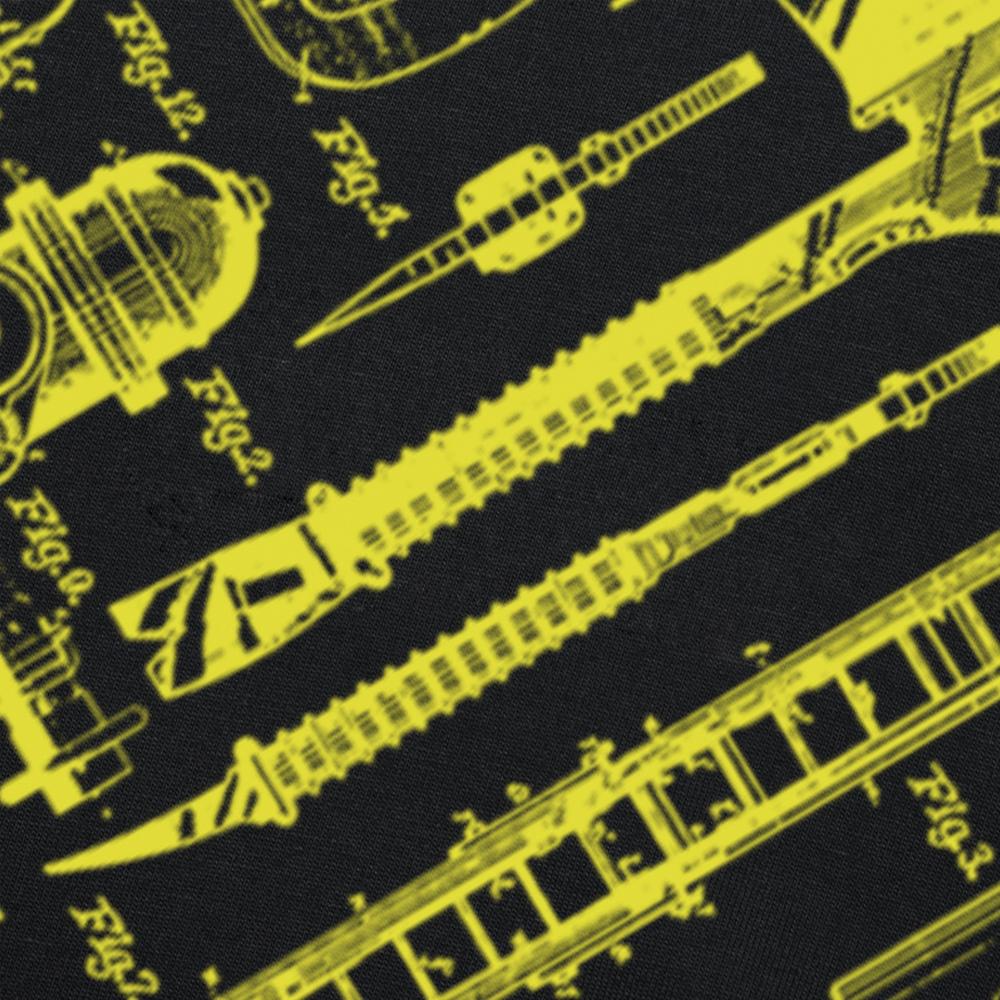 Funny Firefighter Fire Department Fireman Patent T-shirt Men Women Hip Hop Oversized T Shirt 100% Cotton Comfort T-shirts