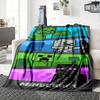 1pc Minecraft Pixel Characters Adventure flannel Blanket for Super Soft Cute Comfort Blanket for Travel Bedding Couch Sofa Blanket Y73049
