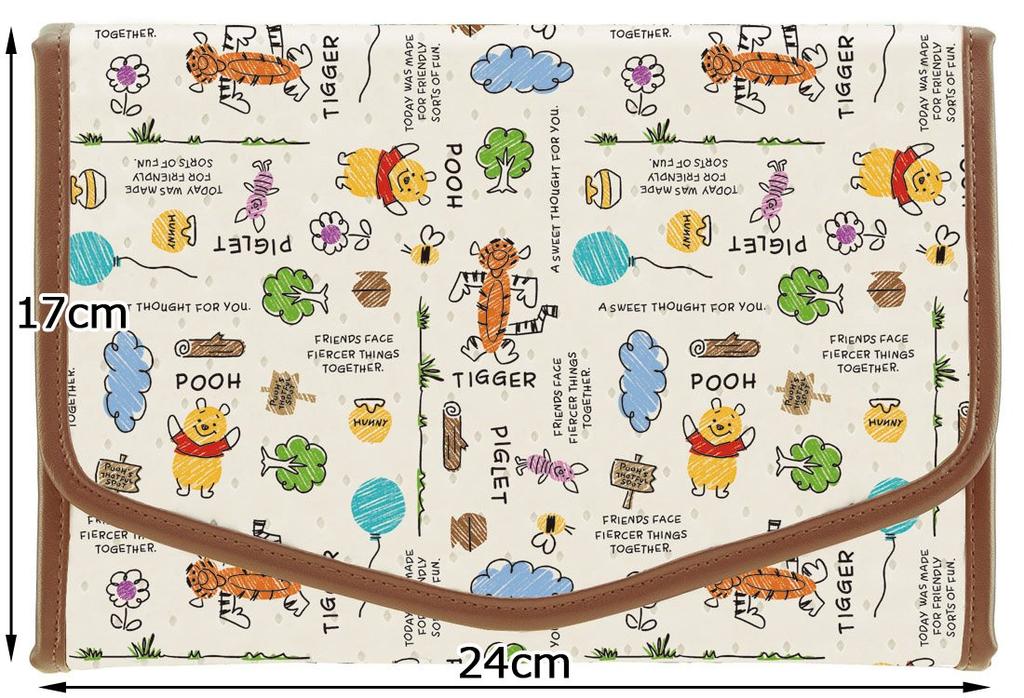 SKATER unisex Maternal and Child Health Handbook Winnie the Pooh BMAN1 Case, Non-Woven Fabric, Sketchbook,