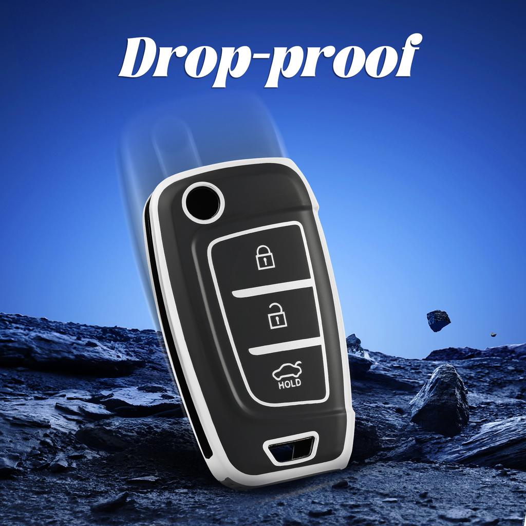 Car Remote Key Case Cover For Hyundai Tucson 2022 2023 Accent Solaris Elantra I30 I35 I40 Kona Celesta Sonata Creta Key Cover