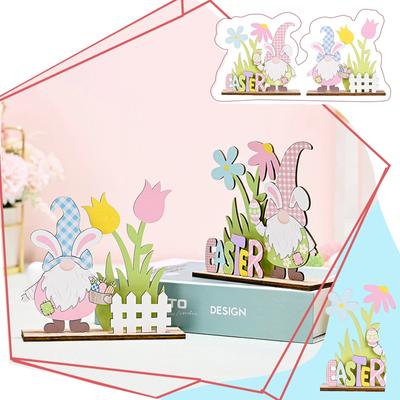 Easter Decorations Easter Wood Printing Ornaments Easter Atmosphere Layout