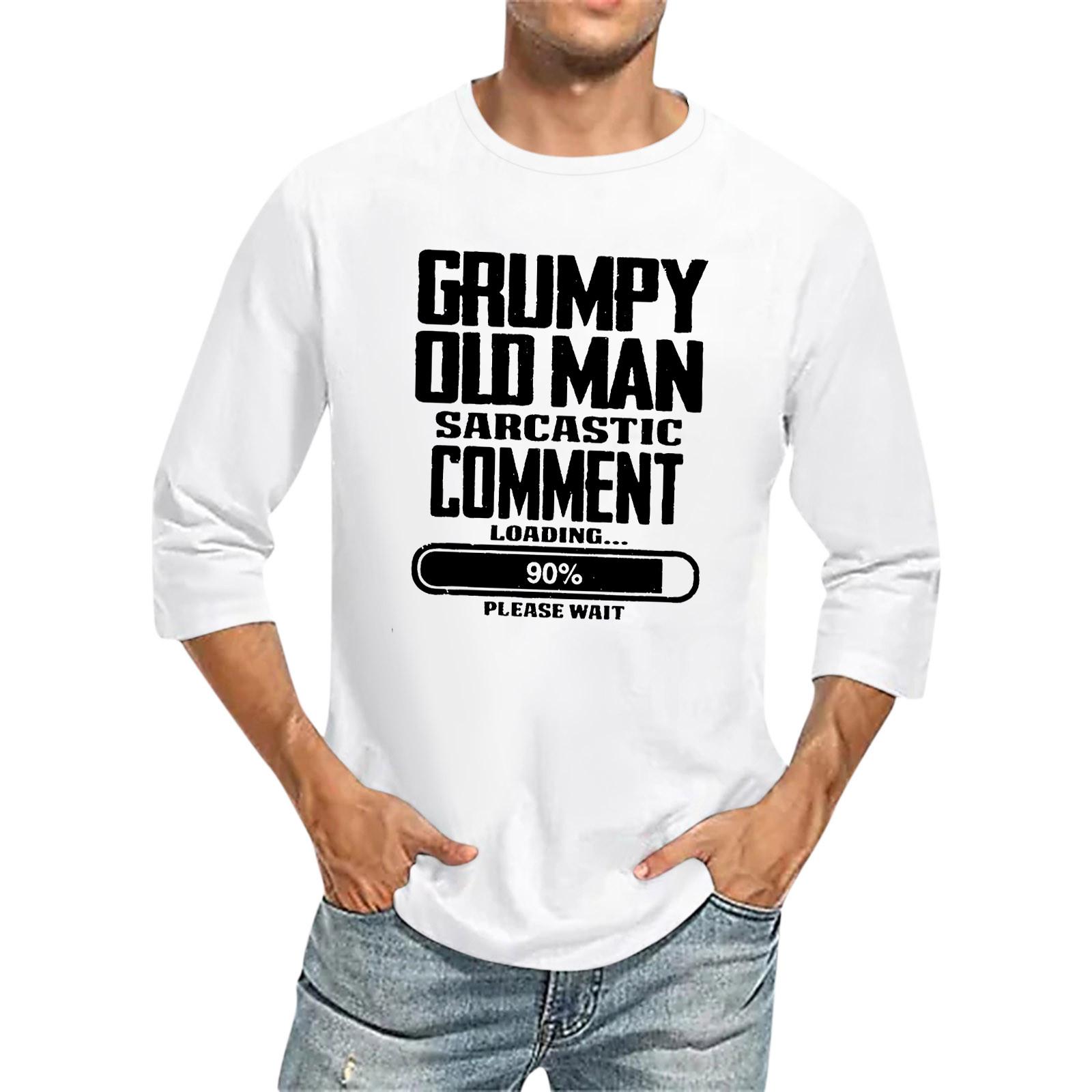 

Мужская повседневная модная футболка с круглым вырезом и рукавом три четверти XL белый