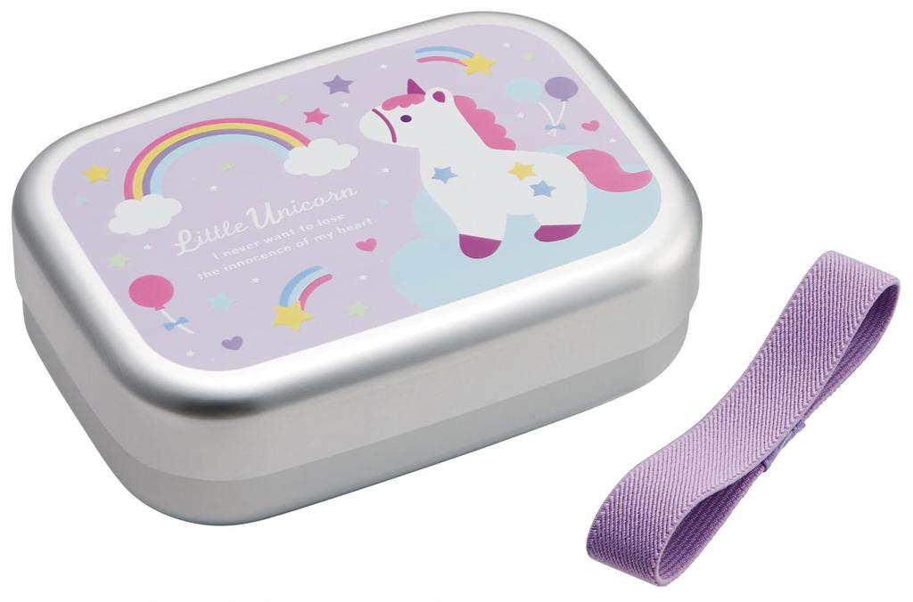 Skater Aluminum Lunch for with Lunch Made in Little Unicorn for Girls Box, 370ml, Kids, Insulated, Belt, Japan, Design, (ALB5NV69554)
