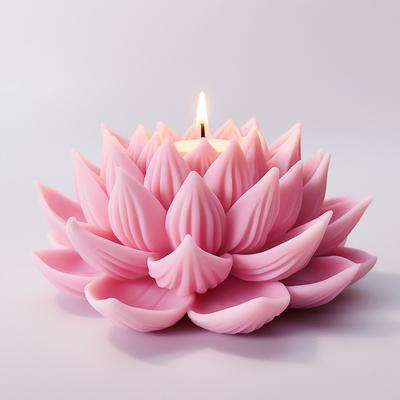 Large Lotus Candle Silicone Molds 3D Flower Aromatherapy Gypsum Soap Resin Crafts Cement Mold DIY Chocolate Cake Baking Tool
