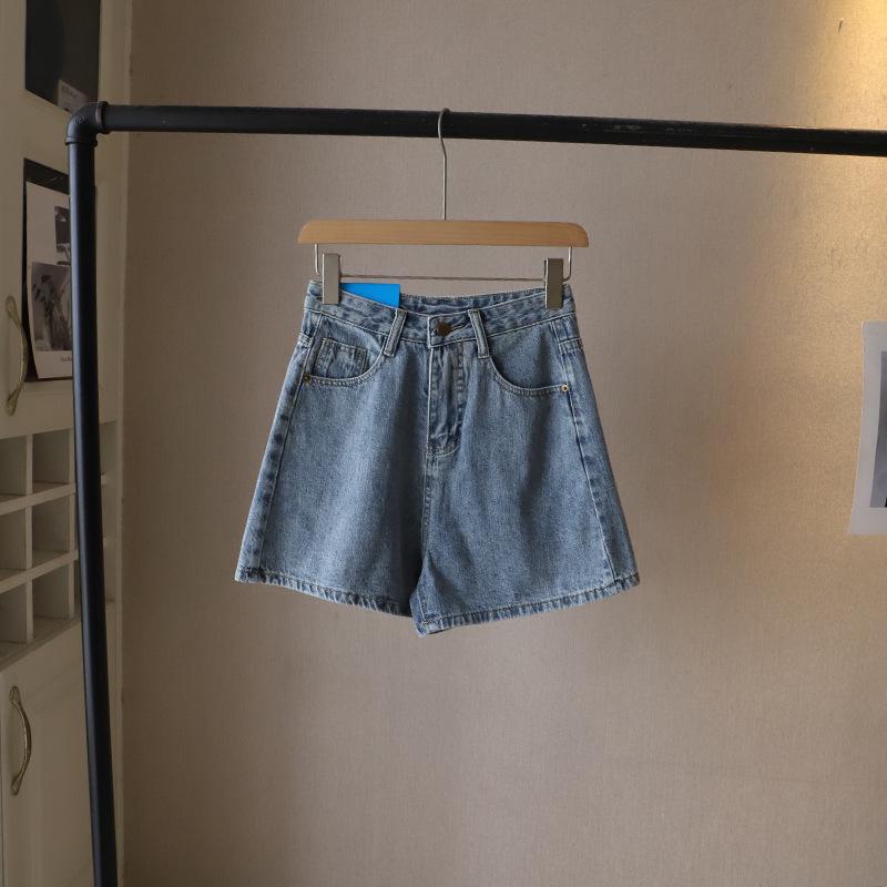 Bestseller 2025 Sommer Koreanischer Stil High Waist A-Linie Denimshorts für Damen