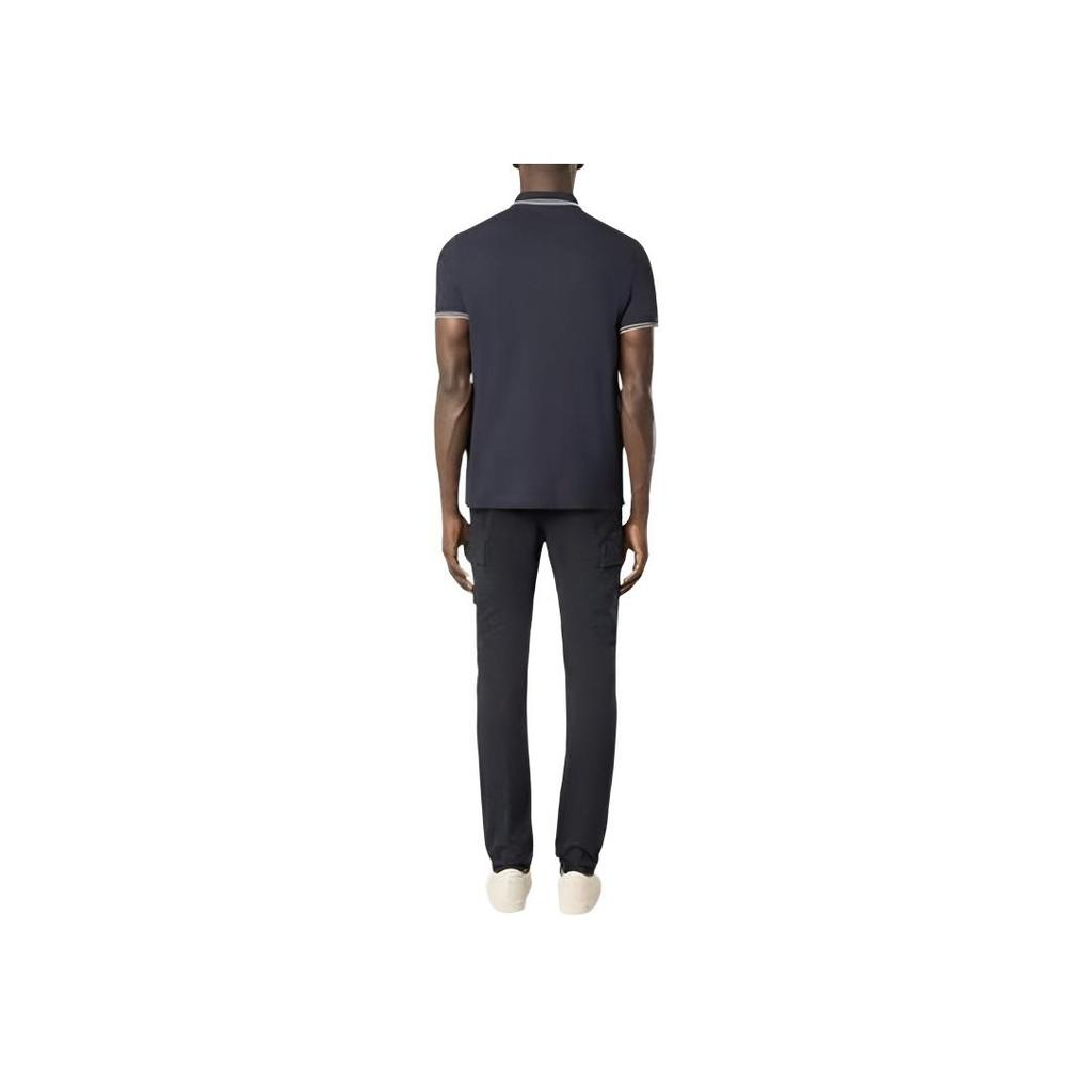 STONE ISLAND Einfarbige Knöpfe Kurzarm Poloshirt Herren Oberteile Marineblau K2S152200007S0018V0020