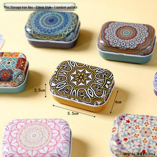 Mini Cute Cookie Candy Storage Tin with Lid for Hairpins, Earrings, or Small Items