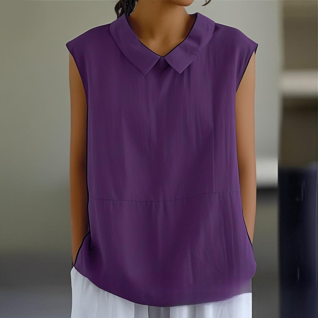 Loose Tops Sleeveless Cotton and Linen Women’s Blouses & Shirts