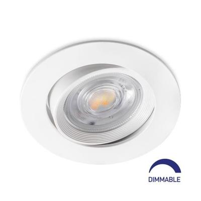 3-in-1 Round White Recessed LED Spotlight 7W IP20 Dimmable