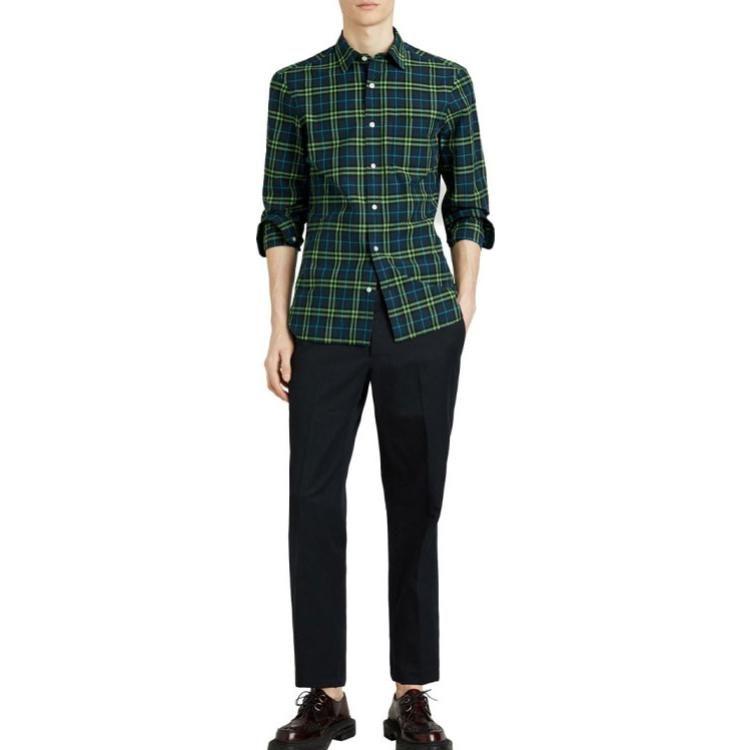 Burberry Shirt Men's Blue Green 80031031