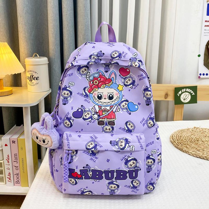 School bag female primary and secondary school students cartoon large capacity backpack fashionable cute student lightweight versatile backpack