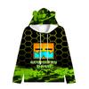 Dětská mikina Angry Geometry Dash pro chlapce Dívčí mikina Harajuku Streetwear Hip Hop Kawaii Cat Ear Pullover s kapucí