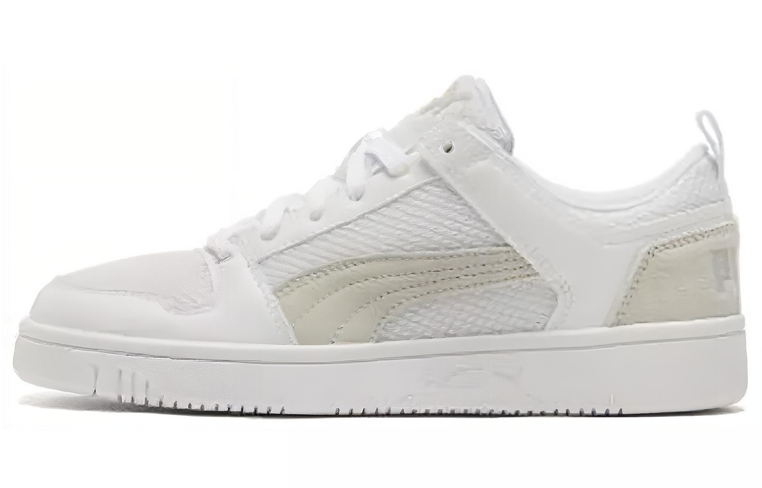 PUMA Rebound Layup Lo Mesh White Grey 370914-06 44