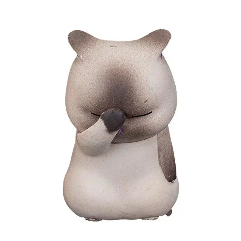 Creative Decor Crafts Pet Cat Figurine Model Figure Mini Animals Ornament Kid Gift Cute is Suitable as an Ornament