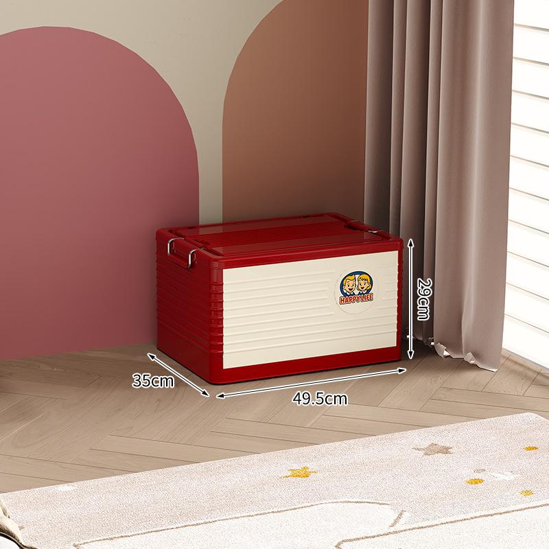 

Plastic Storage Box Folding Organization Boxes Living Room Large Capacity Acrylic Case Household Living Organization Furniture