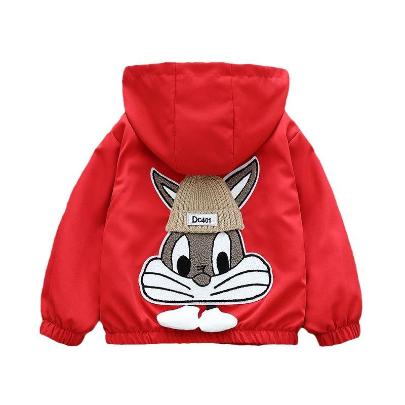 2025 Kids' Hooded Jacket: Girls' & Boys' Trendy Korean-Style Spring & Autumn Trench Coat