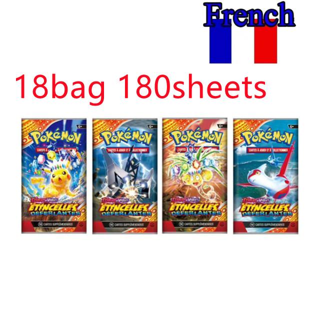 

180/360Pcs/Playset Pokémon French Card Lost Origin Darkness Ablaze SCARLET VIOLET 151 Prismatic Evolutions Booster Transaction Card