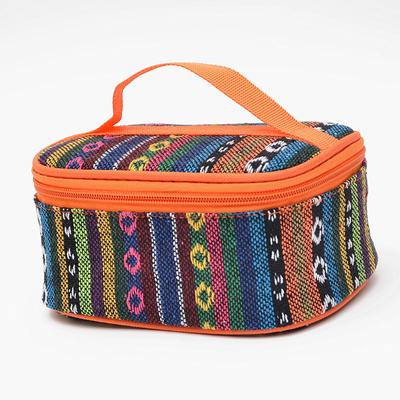 Wasserdichte Aufbewahrungstasche mit ethnischem Druck, kompakte Organizer-Tasche für Reisen, Toilettenartikel, Küchengewürze, tragbarer Tragegriff