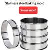 Stainless Steel Tarts Rings Double Edges Design, Safe Stable Baking Tool for Cakes and Dessert