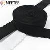 Meetee 2/5Meters Nylon Elastic Band 10-50mm Black White Lace Rubber Tape Bra Underwear Webbing Strap Belt DIY Sewing Accessories