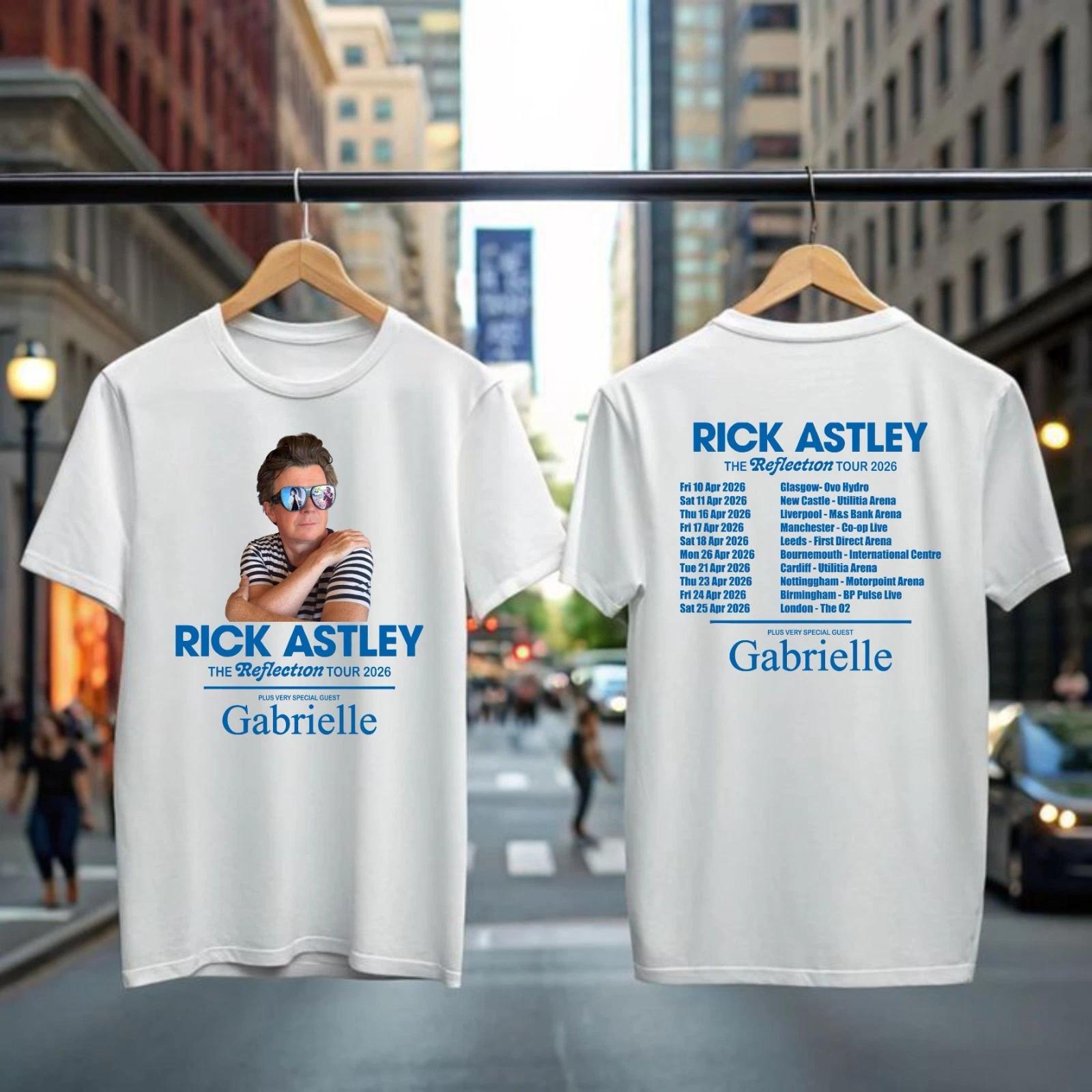 Футболка Rick Reflection Tour 2026 Подарки для фанатов музыки Astley Унисекс Концертная футболка 2XL