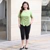 Plus Size Women's Summer New Irregular Fashion Slimming V Neck Short Sleeved T Shirt