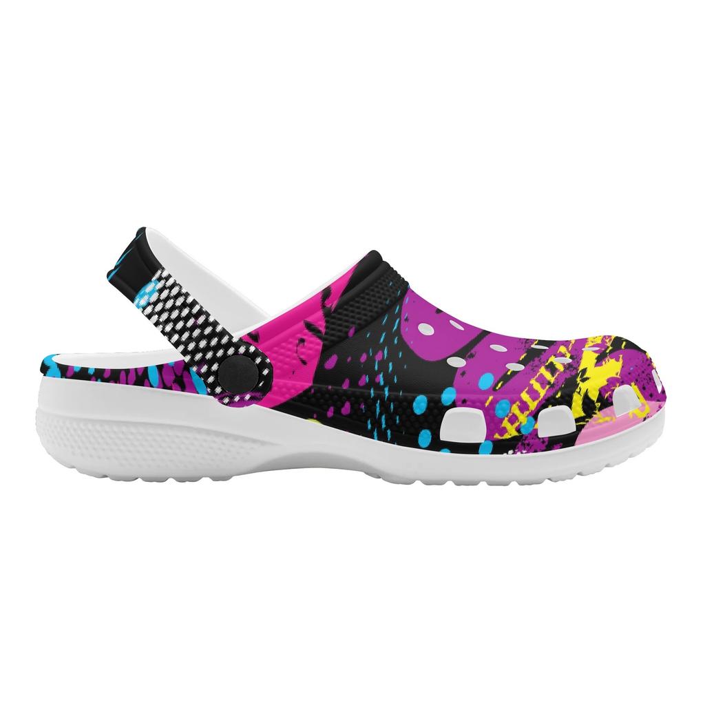 Printed EVA Clogs Unisex Breathable Lightweight Slip On Garden Beach Pool Bathroom Home Casual Summer Shoes Summer Daily Wear