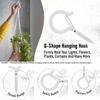 Rust-proof Multi-functional S-shaped Hooks with Safety Latch Design Expansion Tube + Hook Suitable for Holiday Outdoor Lights
