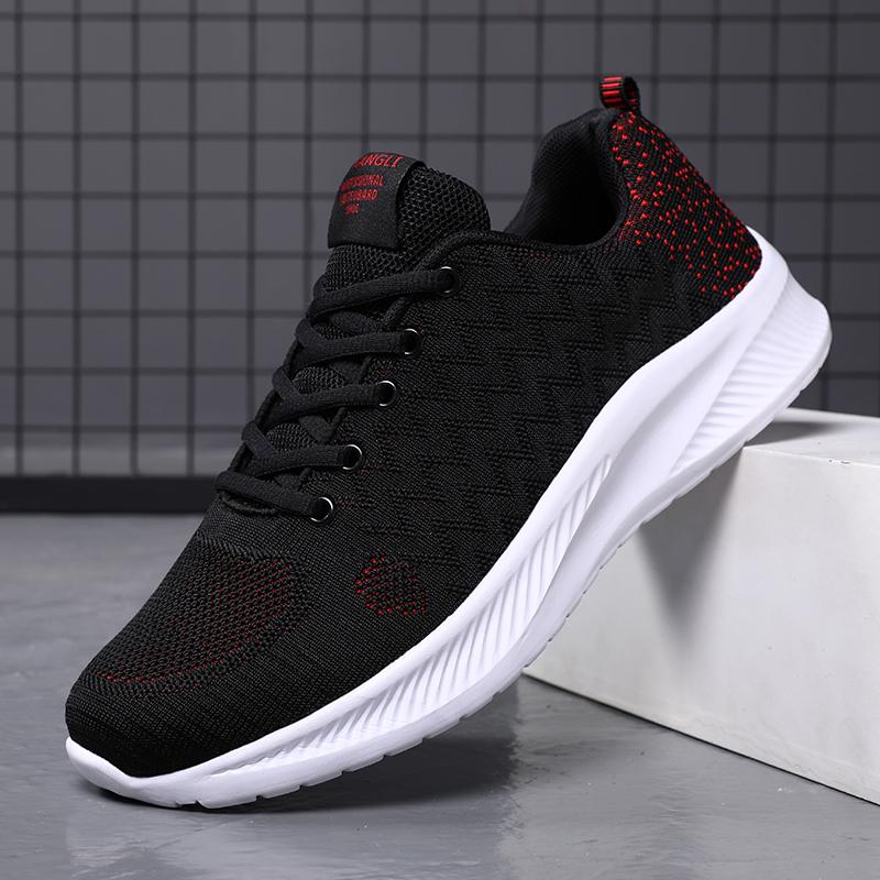 Cushioned Elastic Running Shoes Breathable Mesh New Summer Comfortable Wear-resistant Increase Outdoor Casual Sports Shoes