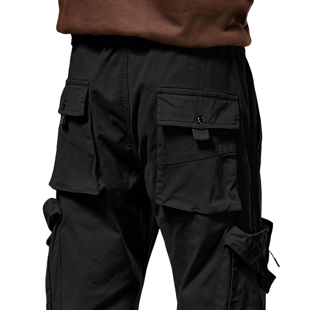 Herren Outdoor Wander-Taktische Cargohosen mit verstellbaren Kordelzügen an den Bündchen Mehrere Taschen Strapazierfähige Arbeitskleidung Utility-Hosen