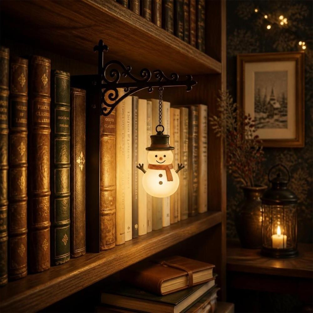 Iron Art Christmas Bookmark Light Retro LED Library Lantern  Reading Space