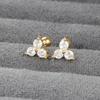 Korean Earrings Geometric Triangle Color Piercing Ear Stud Ximang Seller in Europe and America Mini Bone Studs Simple