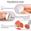 Nail Art Sanding Polish Paper Discs With Metal Nail Bearing Replaceable Self-Adhesive Sandpaper Discs Repair Manicure Pedicure