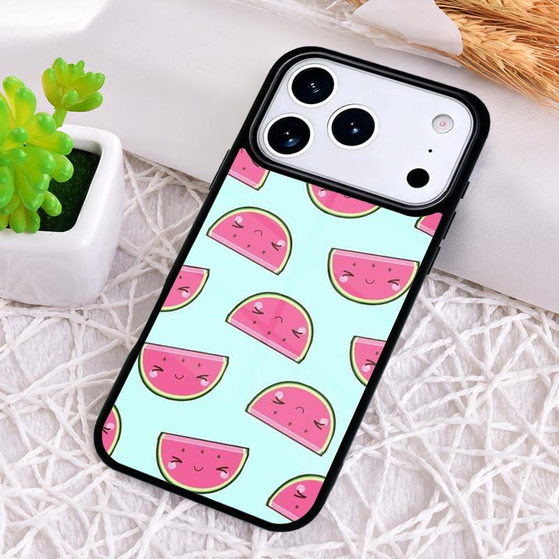 Cute Watermelon Pattern Phone Case for iPhone 17 Air 16 15 11 12 14 13 Pro Max Shockproof Cover