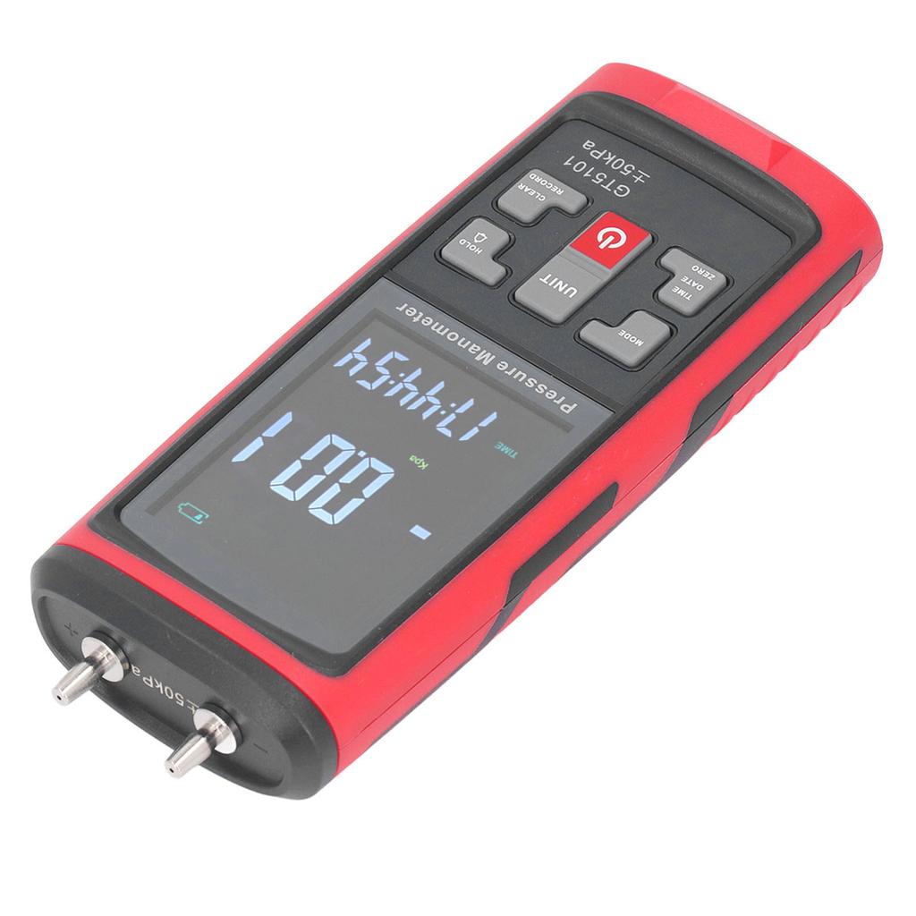 Digital Manometer + 50KPa High Accuracy Air and Gas Pressure Tester for Chemical Industry Metallurgy