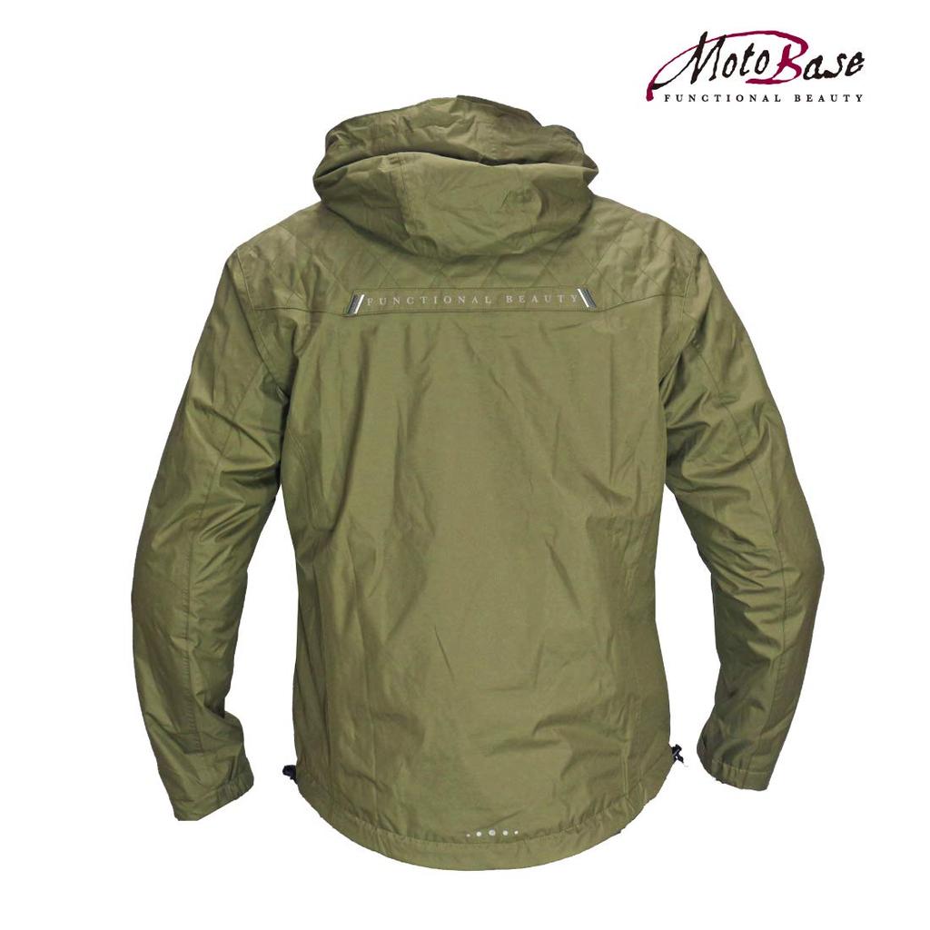 MOTO BASE Model Windproof and Waterproof Motorcycle Windbreaker Spring/Autumn Jacket/Protection Jacket/MBWB-01 (Olive/M)